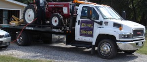 Farm tractor with King cutter
